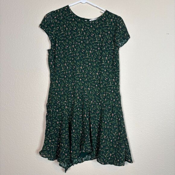 Reformation Parish Dress Coriander Green Asymmetrical Dress Green Size 12 - Picture 2 of 9